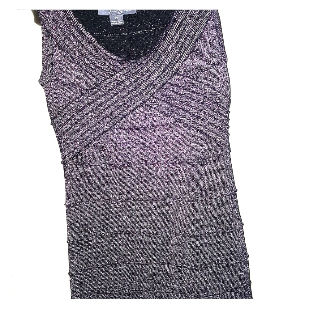Metallic purple short dress
